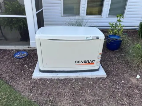 Generac standby generator at a Matthews-area home
